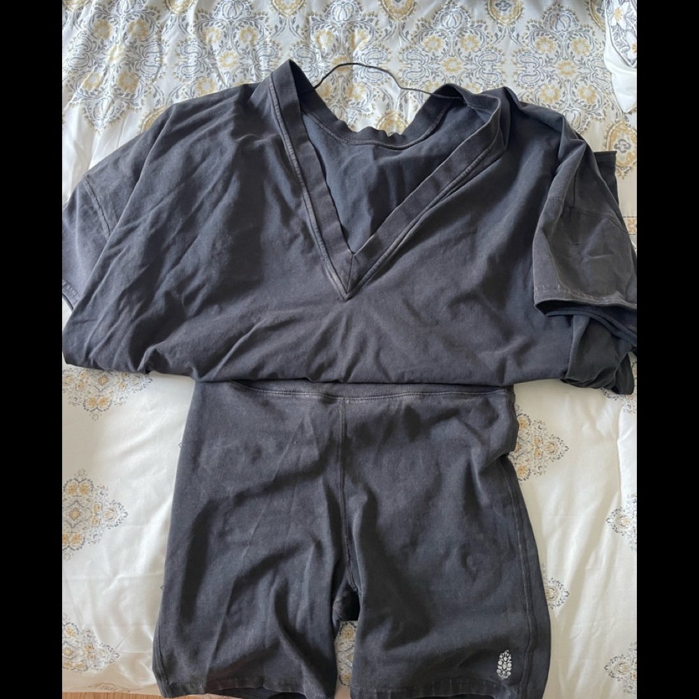 Free People Biker short set